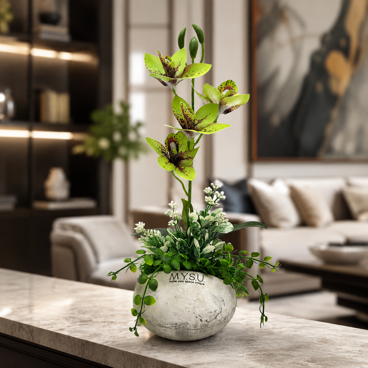 Világoszöld orchidea